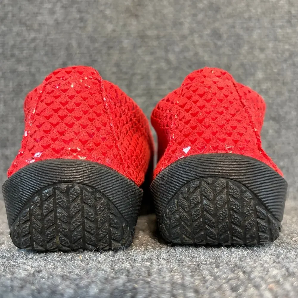 Arcopedico Red Knit Comfort Travel Walking Slip On Ballet Flats Shoes Womens 9